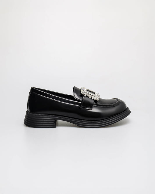 COWHAM NN586 Ladies Crystal Charm Loafers